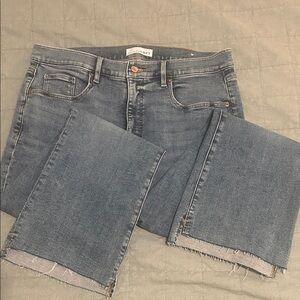 LOFT Women's Blue Kick Crop Jeans